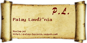 Palay Lavínia névjegykártya